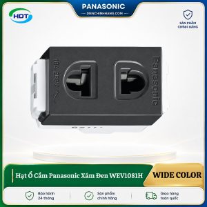 Hạt Ổ Cắm Panasonic Xám Đen WEV1081H