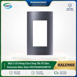 Mặt 3 Lỗ Cho Công Tắc Ổ Cắm Panasonic Halumie WEVH68030MYH