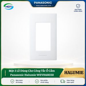 Mặt 3 Lỗ Dùng Cho Công Tắc Ổ Cắm Panasonic Halumie WEVH68030