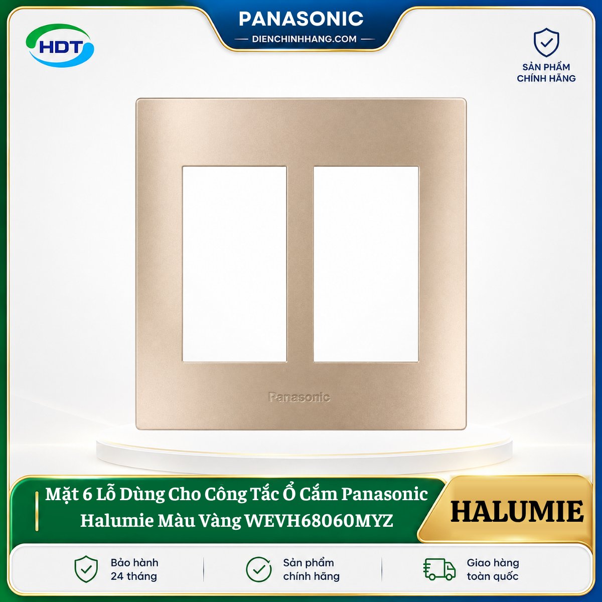 Mặt 6 Lỗ Cho Công Tắc Ổ Cắm Panasonic Halumie WEVH68060MYZ