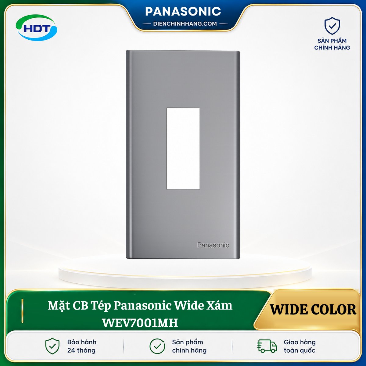 Mặt CB Tép Panasonic Wide Xám WEV7001MH