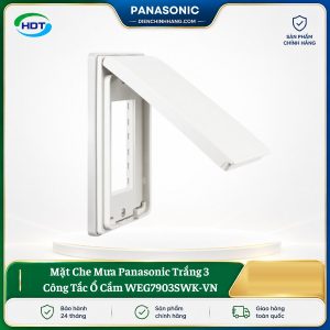 Mặt Che Mưa Panasonic Trắng 3 Công Tắc Ổ Cắm WEG7903SWK-VN