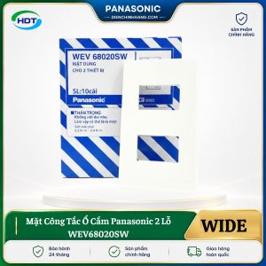 Mặt Công Tắc Ổ Cắm Panasonic 2 Lỗ WEV68020SW