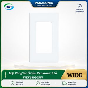 Mặt Công Tắc Ổ Cắm Panasonic 3 Lỗ WEV68030SW