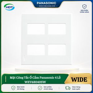 Mặt Công Tắc Ổ Cắm Panasonic 4 Lỗ WEV68040SW