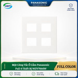 Mặt Công Tắc Ổ Cắm Panasonic Full 4 Thiết Bị WZV7844W