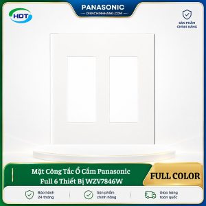 Mặt Công Tắc Ổ Cắm Panasonic Full 6 Thiết Bị WZV7846W