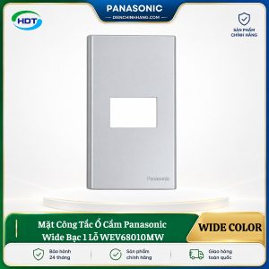 Mặt Công Tắc Ổ Cắm Panasonic Wide Bạc 1 Lỗ WEV68010MW