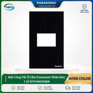 Mặt Công Tắc Ổ Cắm Panasonic Wide Đen 1 Lỗ WEV68010MB