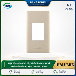 Mặt Dùng Cb 2 Tép Và Ổ Cắm Đơn 3 Chấu Halumie WEVH680290MYZ