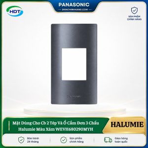 Mặt Dùng Cb 2 Tép Và Ổ Cắm Đơn 3 Chấu Halumie WEVH680290MYH