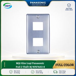 Mặt Kim Loại Panasonic Full 2 Thiết Bị WN7602-8
