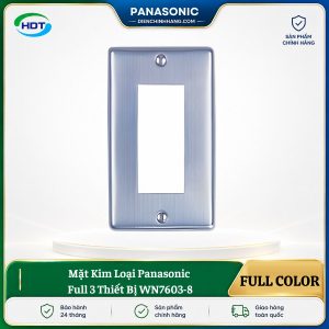 Mặt Kim Loại Panasonic Full 3 Thiết Bị WN7603-8