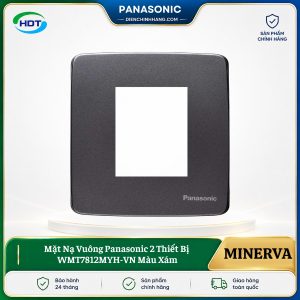 Mặt Nạ Vuông Panasonic 2 Thiết Bị WMT7812MYH-VN Màu Xám