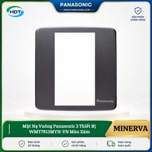 Mặt Nạ Vuông Panasonic 3 Thiết Bị WMT7813MYH-VN Màu Xám