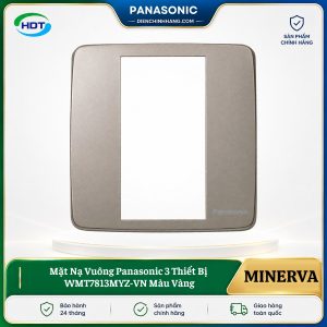 Mặt Nạ Vuông Panasonic 3 Thiết Bị WMT7813MYZ-VN Màu Vàng