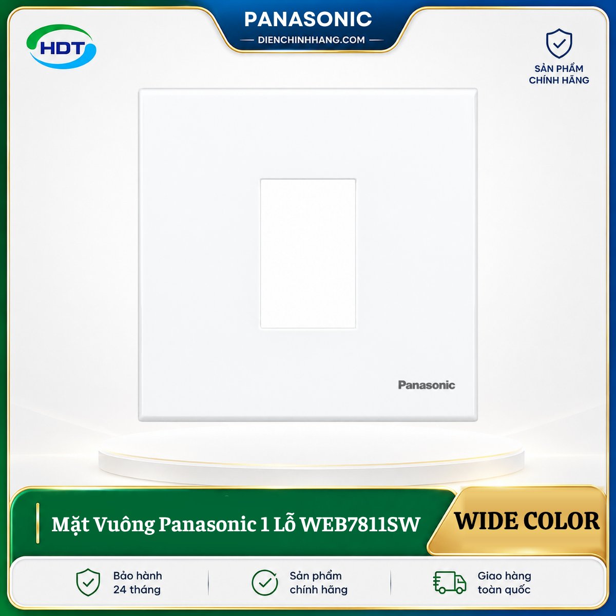 Mặt Vuông Panasonic 1 Lỗ WEB7811SW