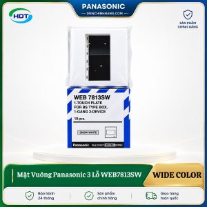 Mặt Vuông Panasonic 3 Lỗ WEB7813SW