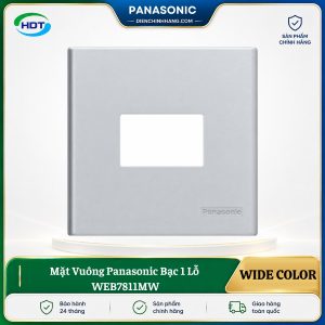 Mặt Vuông Panasonic Bạc 1 Lỗ WEB7811MW