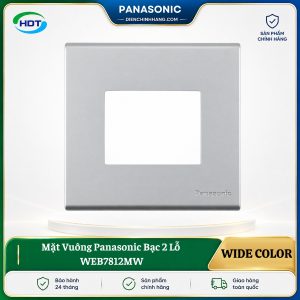 Mặt Vuông Panasonic Bạc 2 Lỗ WEB7812MW