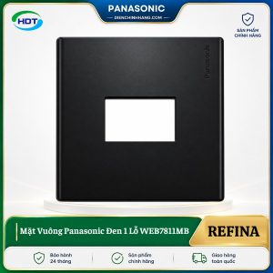 Mặt Vuông Panasonic Đen 1 Lỗ WEB7811MB