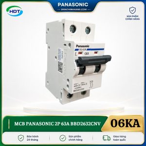 MCB Panasonic 2P 63A 6kA BBD2632CNV