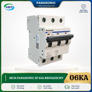 MCB Panasonic 3P 63A 6kA BBD3633CNV