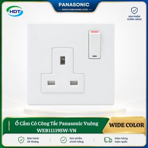 Ổ Cắm Có Công Tắc Panasonic Vuông WEB11119SW-VN
