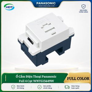 Ổ Cắm Điện Thoại Panasonic Full 4 Cực WNTG15649W