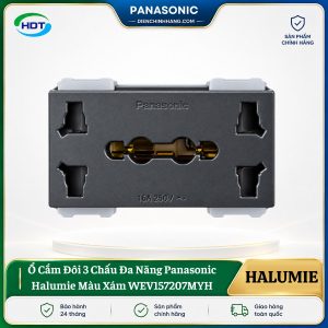 Ổ Cắm Đôi 3 Chấu Đa Năng Panasonic Halumie WEV157207MYH