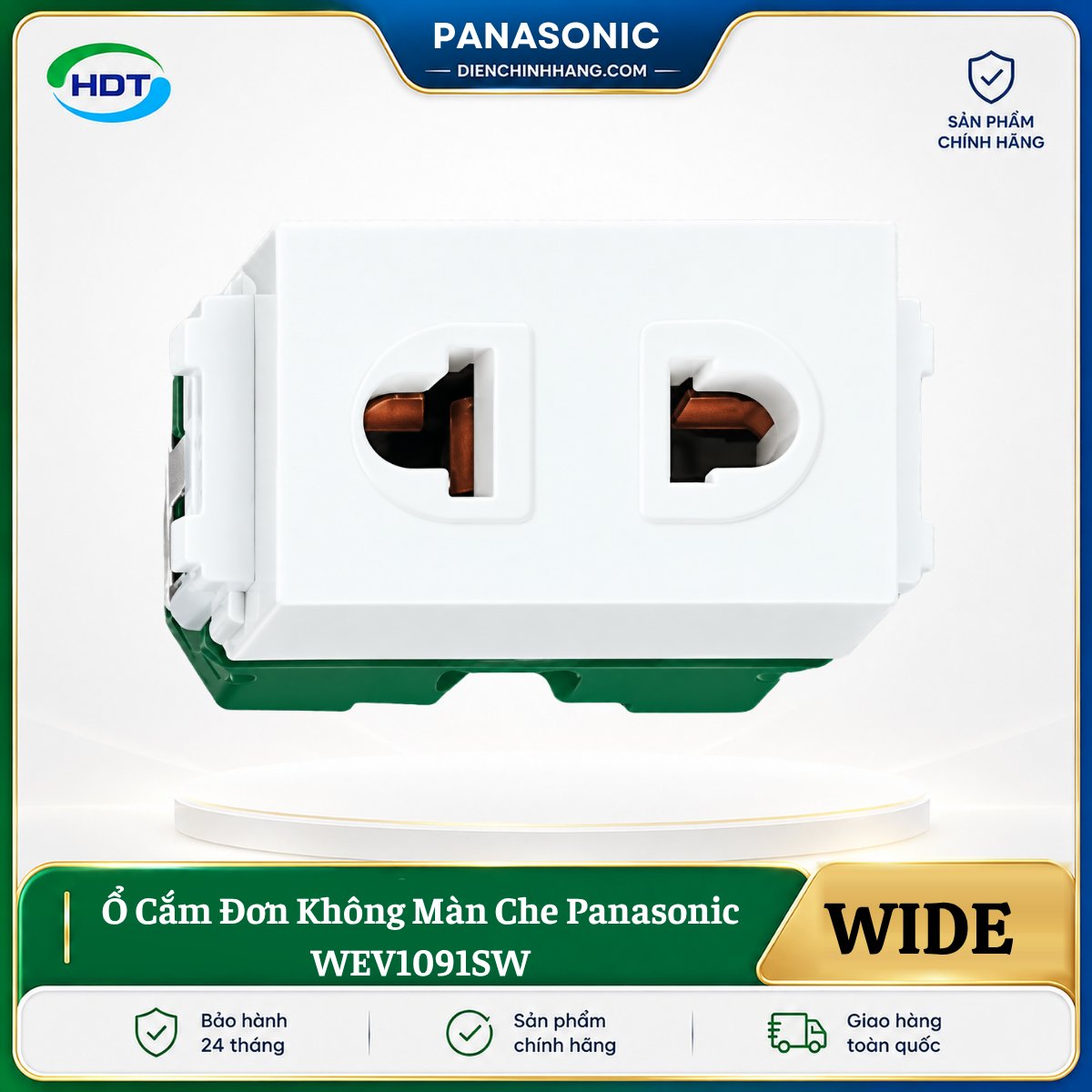 Ổ Cắm Đơn Không Màn Che Panasonic WEV1091SW