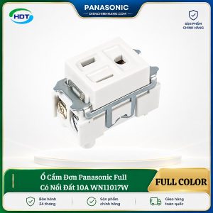 Ổ Cắm Đơn Panasonic Full Có Nối Đất 10A WN11017W