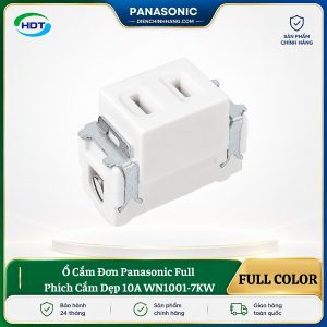 Ổ Cắm Đơn Panasonic Full Phích Cắm Dẹp 10A WN1001-7KW