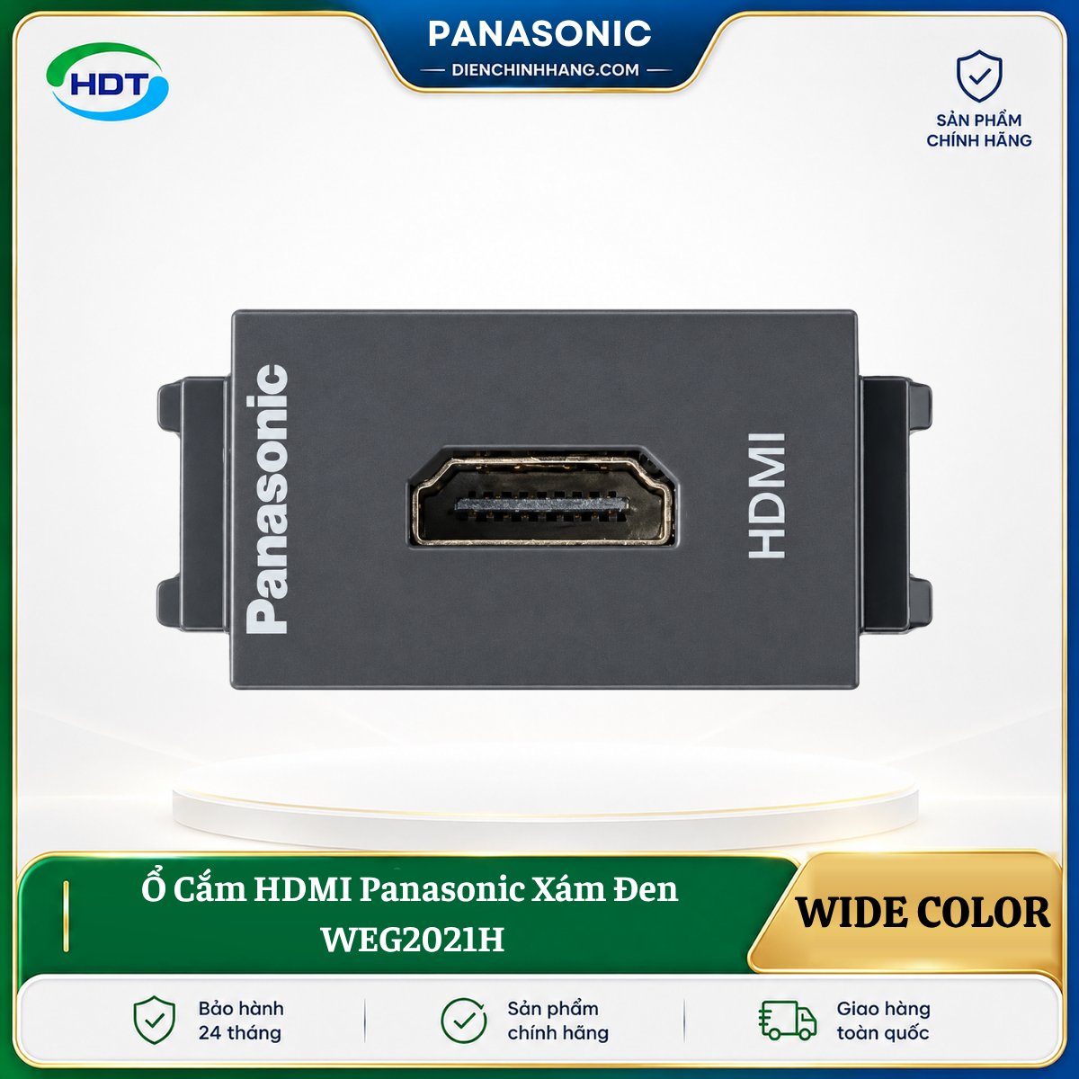Ổ Cắm HDMI Panasonic Xám Đen WEG2021H