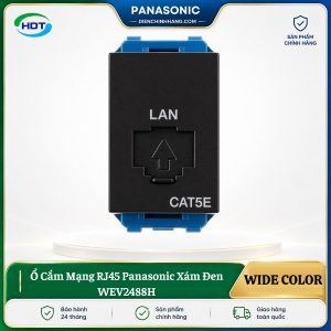 Ổ Cắm Mạng RJ45 Panasonic Xám Đen WEV2488H