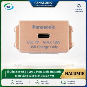 Ổ Cắm Sạc USB Type C Panasonic Halumie WEF412417MYZ-VN
