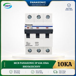 MCB Panasonic 3P 63A 10kA BBD3633CHHV