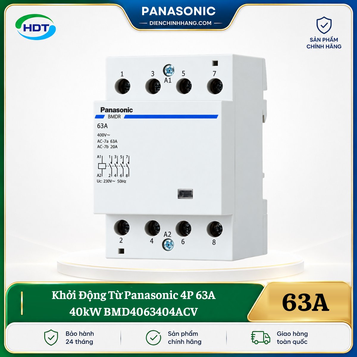 Khởi Động Từ Panasonic 4P 63A 40kW BMD4063404ACV