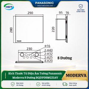 Tủ Điện Âm Tường Panasonic Moderva 8 Đường BQDF08MG31AV