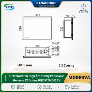 Tủ Điện Âm Tường Panasonic Moderva 12 Đường BQDF12MG31AV