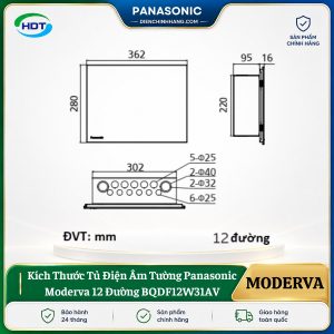 Tủ Điện Âm Tường Panasonic Moderva 12 Đường BQDF12W31AV