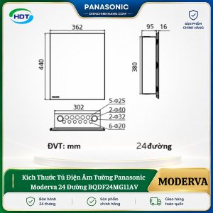 Tủ Điện Âm Tường Panasonic Moderva 24 Đường BQDF24MG11AV