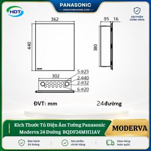 Tủ Điện Âm Tường Panasonic Moderva 24 Đường BQDF24MH11AV