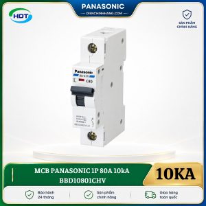 MCB Panasonic 1P 80A 10kA BBD10801CHV