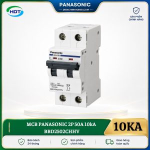MCB Panasonic 2P 50A 10kA BBD2502CHHV
