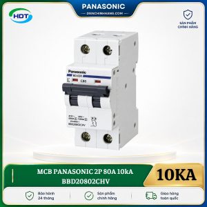 MCB Panasonic 2P 80A 10kA BBD20802CHV