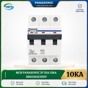 MCB Panasonic 3P 20A 10kA BBD3203CHHV