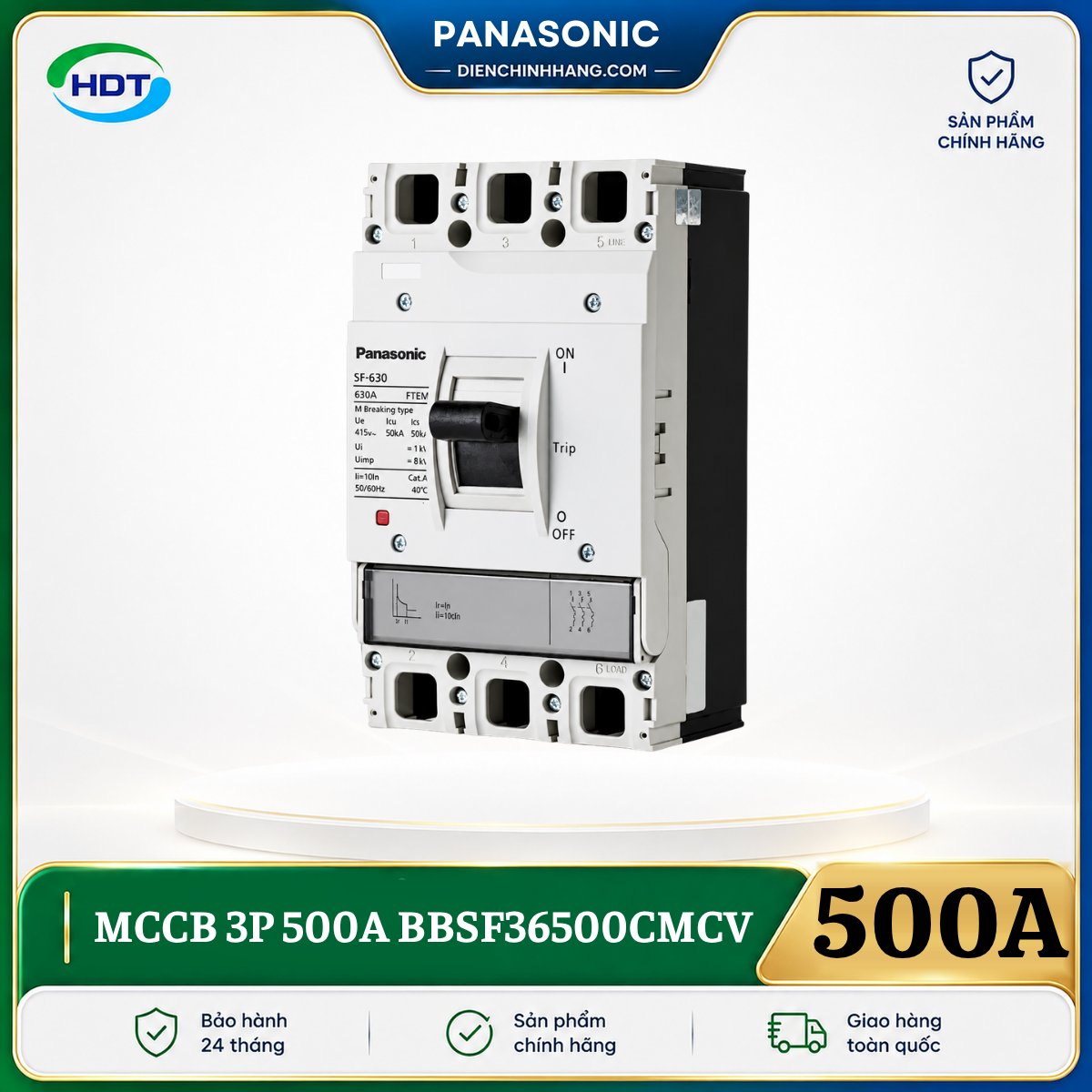 MCCB Panasonic 3P 500A BBSF36500CMCV