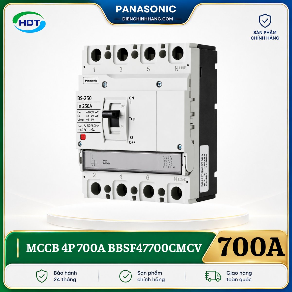 MCCB Panasonic 4P 700A BBSF47700CMCV