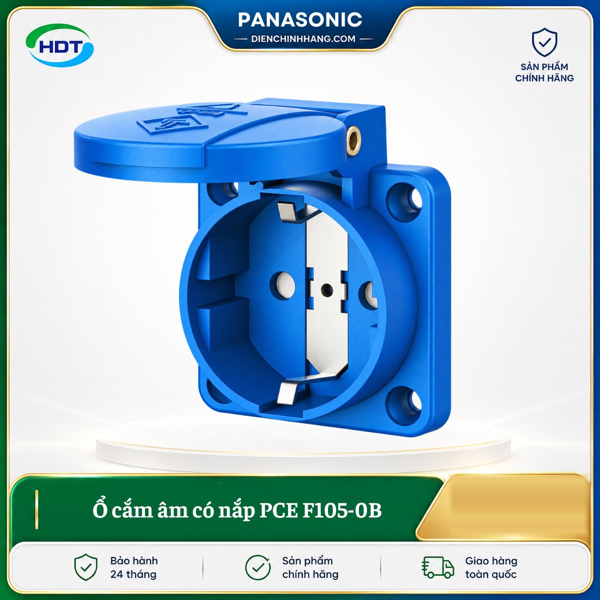 Ổ cắm âm có nắp PCE F105-0B
